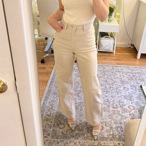 H&M Cream Flare Jeans